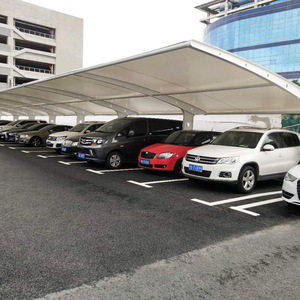 Modern Steel Frame Carport Arch <b>Roof</b> PVC Coated Waterproof 2 Car Parking Garage <b>Canopy</b> Outdoor - Product Image 4