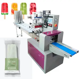 Otomatik besleme buzlu dondurma ambalajlama makinesi Popsicle paketleme makinesi