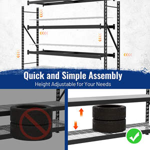 Système de rayonnage de stockage d'entrepôt en acier à palettes sélectives réglables, structure de rayonnage, étagère, rayonnage industriel sans boulons - Product Image 6