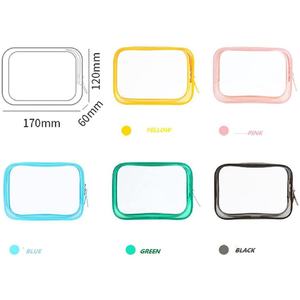 Custom Logo Women <b>Clear</b> Plastic Makeup <b>Bags</b> Cosmetiquera <b>Travel</b> Organizer Toiletry <b>Bags</b> Transparent Cosmetics Pouch with Zipper - Product Image 2