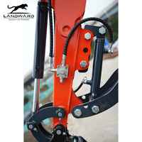 Mini Excavadora Landward, Potente Excavadora Agrícola, CE Euro 5, Miniexcavadora de Orugas de 1.2 Toneladas con Accesorios, Venta al Por Mayor