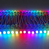 Module pixels Led RGB adressables, lot de 5, alimentation DC, 0.3W, pour l'éclairage de lettres