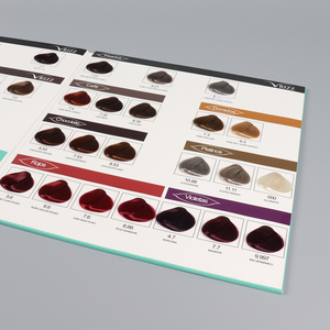 Cartella <span class=keywords><strong>Colori</strong></span> Professionale OEM per Tintura <span class=keywords><strong>Capelli</strong></span> Domestica con 60 Campioni Personalizzati, Libro di Formule Permanenti per la Cura dei <span class=keywords><strong>Capelli</strong></span> - Product Image 1