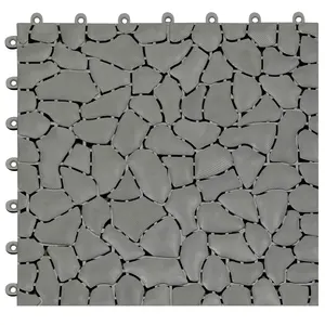 Interlocking Anti Slip Draining Water Swimming Pool Waterpark Bathroom PVC Floor Tile