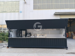 Phong Cách Màu Đen <span class=keywords><strong>Ice</strong></span> <span class=keywords><strong>Cream</strong></span> Container Cửa Hàng Tùy Chỉnh Ngoài Trời Gelato Cửa Hàng Container Nhà - Product Image 2