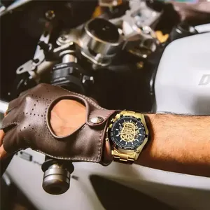 Winner 486 reloj automático hombres correa de acero esqueleto mecánico calavera relojes marca superior de lujo Dropshipping al por mayor - Product Image 6