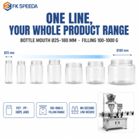 Línea de Llenado de Botellas de Gránulos con Pesadora de 10 Cabezas, Sellado, Tapado y Etiquetado de Cápsulas y Tabletas de Boca Estrecha de 25 mm, SUS304, CE