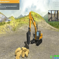 Simulador de conducción de construcción, simulador de excavadora, práctica, operación, simulación de excavadora