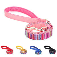 Doe Accessoires pour chiens Collier pour chien en tissu bohème à imprimé solide avec boucles en métal à dégagement rapide Sangle en nylon et polyester durable