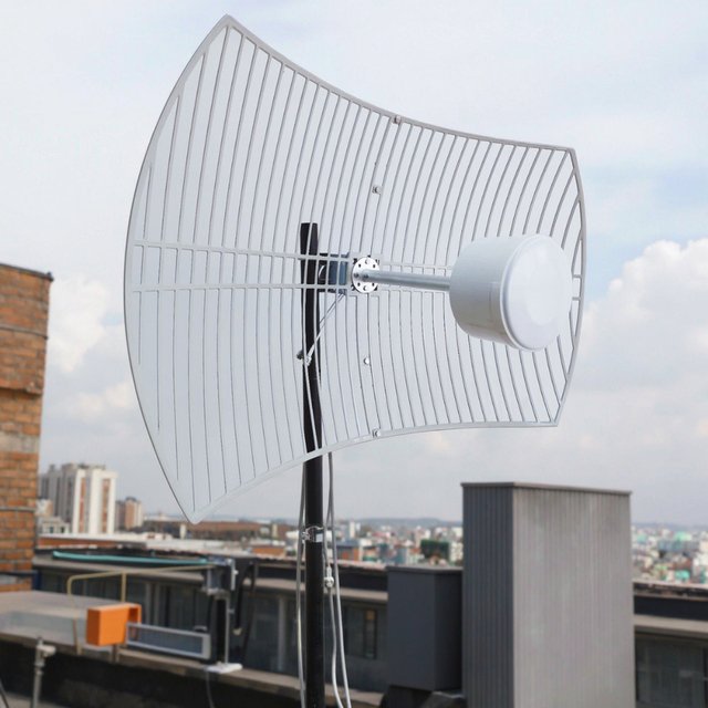 ANLONG 30dBi Grid Parabolic High Gain Vertical Donor Antenna 698-3800MHz Mobile Phone 4G/5G Router WIFI Amplifier Outdoor IP65 N