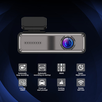 Mini caméra de tableau de bord de voiture DVR universelle pratique avec vision nocturne couleur, 64 Go, boîte noire, Wi-Fi, application mobile, enregistrement en boucle, ADAS