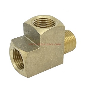 China Pipes and Fittings 3 Way 2 Female 1 Male NPT Metric Tee Copper Brass Forged Plumbing Threaded Pipe Fittings