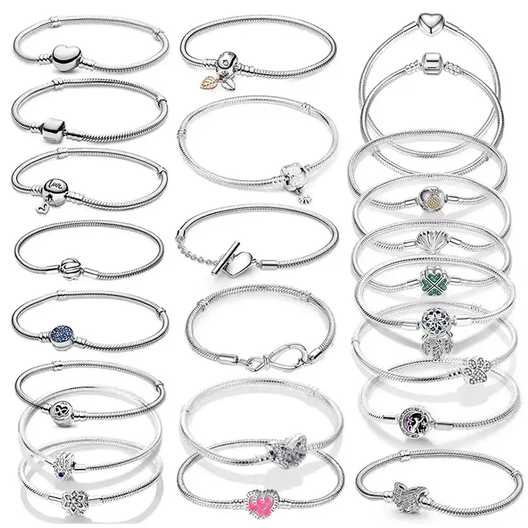 Oem Pulseiras Femininas Bileklik Pulseras Y Brazaletes Jewelry Manufacturer Custom Silver Bracelets 925 Fine Jewelry Sets
