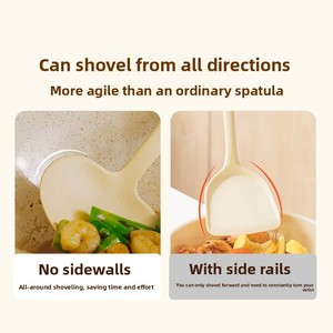 New Long Handled Food Grade Heat Resistant Silicone Mushroom Spatula Suitable for Daily Stewing in <b>Non</b> <b>Stick</b> <b>Pots</b> - Product Image 4