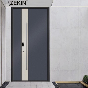 Puerta de aluminio personalizada, puerta batiente resistente a huracanes, puertas de entrada frontales de aleación de aluminio y opciones de color personalizadas - Product Image 1