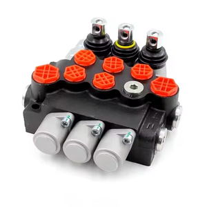 P40 Manual 3-Spool Directional Control Valve, 12V Double Acting, G3/8 Port | Construction Machinery Parts - Product Image 2
