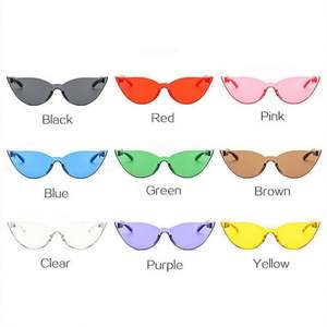 Gafas de Sol de Moda al por Mayor, Estilo Vintage para Mujer, Colores Dulces, Rojo, Rosa, Amarillo, Sin Montura, Ojo de Gato - Product Image 6