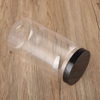 Pot en plastique PET transparent 1100 ml, pot en plastique alimentaire avec couvercle pour l'emballage de fruits secs, noix, bonbons, biscuits