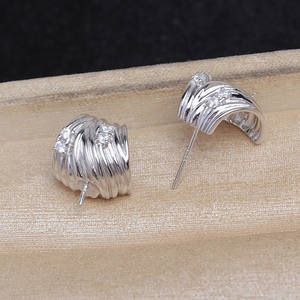 Boucles d'oreilles en argent S925 Baotou JG5957, accessoires de bricolage, bijoux en perles, 15-16 mm, boucles d'oreilles en forme de chapeau cache-cernes - Product Image 1