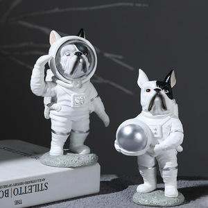 Space Dog Astronaut Resin Figurine Cartoon Home Decoration Artistic Ornament Phone Holder Gift - Product Image 3
