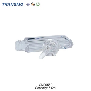 Tube de brillant à lèvres à marque privée 6,5 ml Contenant vide transparent avec applicateur pour cosmétiques en gros - Product Image 4