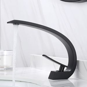 Bán Hot hiện đại vòi và vòi nước Brass phòng tắm vòi phụ kiện duy nhất xử lý đen nóng lạnh nước Mixer phòng tắm lưu vực vòi nước - Product Image 1