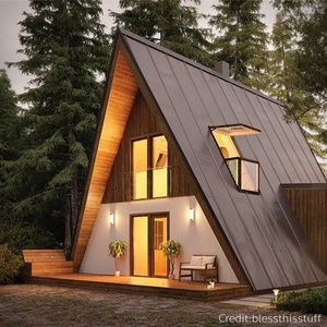 Casa Mobile Moderna Certificata CE, <span class=keywords><strong>Bungalow</strong></span> Modulare di Lusso con Design Prefabbricato in Vetro Triangolare - Product Image 3