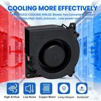 Ventilateur soufflant CC 12032 haute performance 48V 12V 24V, ventilateur de refroidissement 120 mm, système de ventilation silencieux de qualité industrielle