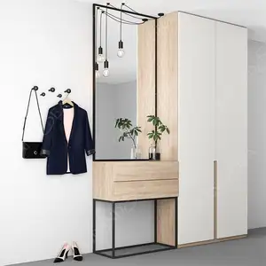 Стандартный Размер 2 двери лиственных пород дешевая мебель для дома спальня гардероб дизайн в Индии
