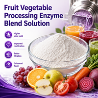 Service d'optimisation des processus : Enzyme pour la transformation des fruits et légumes, pour la production de jus de fruits et légumes, en vrac pour usines