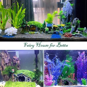 Casetta Paesaggistica in Resina Sintetica per Acquario, Rifugio per Pesci e Gamberetti, Casa per Granchi Eremiti e Insetti, Casetta sull'Albero Stile Hobbit - Product Image 4