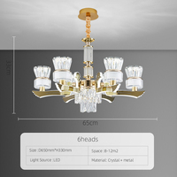 Décoration moderne de luxe pour hôtel et restaurant, grand lustre LED, lustre en cristal K9, luminaire suspendu