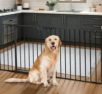 Barrera Metálica Plegable con Puerta de Apertura Bidireccional, Sistema de Doble Bloqueo, Puerta de Seguridad, Valla de Acero con Curvatura de 270 Grados para Escaleras