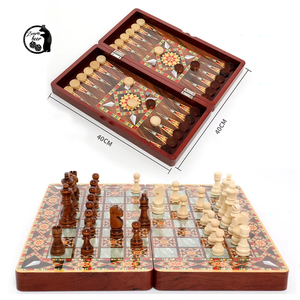 Set <span class=keywords><strong>da</strong></span> Backgammon in Legno Fatto a Mano di Alta Qualità 40x40cm Personalizzabile con Stampa Laser, Dadi e Pedine per Adulti - Product Image 6