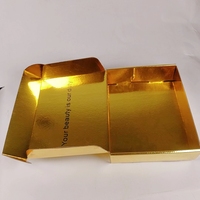 Boîte d'expédition en carton ondulé carrée dorée de luxe avec logo personnalisé réutilisable