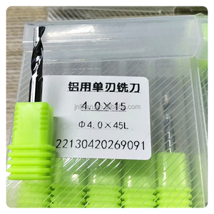 Fresa de un solo filo de carburo de 3.175/4/6/8/10mm para CNC, para grabado y corte de paneles de aluminio y plástico - Product Image 6