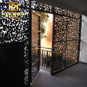 Laser Cut Stainless Steel Decorative Screen Luxury Room Divider Door