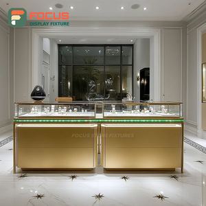 Modern Jewelry Showroom Jewelry Display Case Laminated Finish Commercial Store Showcase Cabinet - Product Image 6