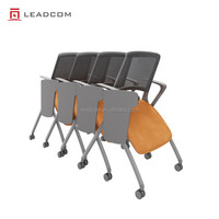 Chaise de bureau pliable empilable mobile à structure en acier ergonomique moderne LEADCOM AuraFlex G-FAF