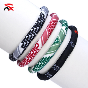 Cadeaux originaux Bracelet Palestine Multicolore Mode Fait main en tissu Femmes Hommes Bracelets Keffiyeh réglables - Product Image 1