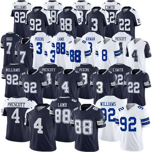 Nouveau maillot de football américain Dallas 2026 – Numéro 88 CeeDee Lamb, Brandon Aubrey, George Pickens, Jake Ferguson, Dak Prescott – Maillot brodé - Product Image 1