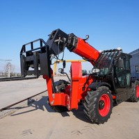 Chariot télescopique tout-terrain robuste 5T 10M TR1050 4x4 avec direction crabée et cabine ROPS FOPS