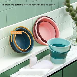 Seau multifonctionnel en plastique portable <span class=keywords><strong>de</strong></span> 4.6/10/16 L, seau <span class=keywords><strong>de</strong></span> pêche épais pour lavage <span class=keywords><strong>de</strong></span> voiture, seau pliable pour la maison. - Product Image 3