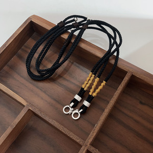 สร้อยคอเชือกถักมือเงินแท้ S925 พร้อมตัวล็อคปรับได้ สำหรับผู้หญิง สวมใส่ได้ทุกวัน ดีไซน์โดดเด่นเป็นเอกลักษณ์ - Product Image 2