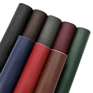 Einfarbiges, weiches Leder Faux Custom Print Vinyl Leder Baumwoll rücken für die Herstellung von Sofa/Tasche/Schuh