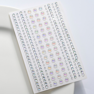 3D iridiscente girasoles cristal diamante cara pegatinas cristal flor Rhinestone Facial pegatina ojo cuerpo DIY fiesta cara gemas - Product Image 6
