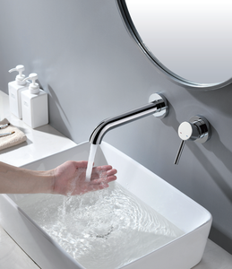Modern Style Chrome Gun Gray Black 59-1 Brass <b>Shower</b> Panel Concealed Installation Basin Faucet Hot and Cold Split Basin <b>Mixer</b> - Product Image 2