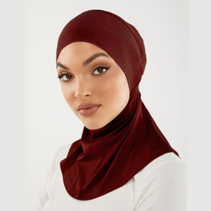 Wholesale Muslim Cotton Breathable Islam Stretchy Turban Bonnet Full Coverage Underscarves <strong>Head</strong> Cover <strong>Ninja</strong> Sports Hijab - Product Image 4