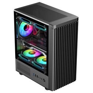 Nouvel arrivage Boîtier pour PC de jeu à tour moyenne Boîtier pour ordinateur Micro ATX Boîtiers et tours en verre trempé Débit d'air pour ITX MATX - Product Image 2