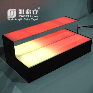 Présentoir à cocktails moderne en acrylique personnalisé de luxe avec LED multicolores et télécommande - Product Image 5